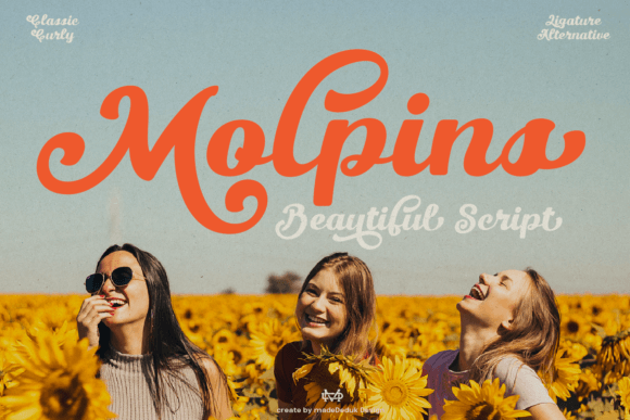 Molpins: The Curly Script Font for Modern Creatives