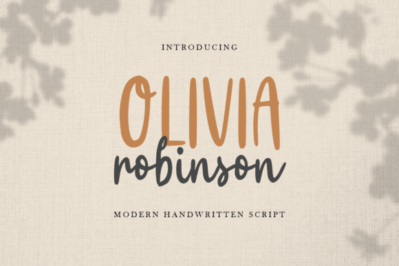 Olivia Robinson: A Modern Handwritten Font with Personality